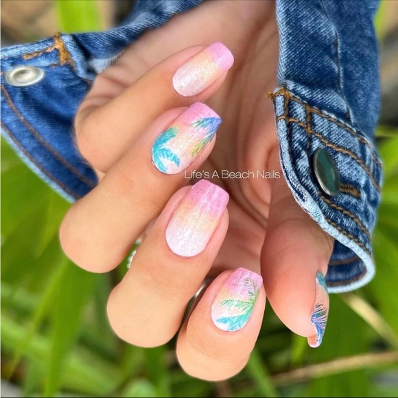 Color Street Other - *Retired* Color Street: Cabana Breeze | Beach Tropical Palm Tree Orange Pink